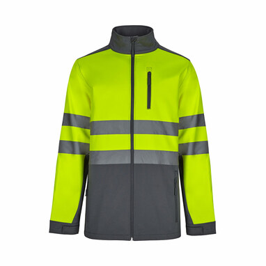 VL HESTIA Двоколірна куртка softshell (280 г/м²) з поліестеру (96%) та еластану (4%). сірий розмір L - 36144-207-L- Фото №3 VL HESTIA Двоколірна куртка softshell (280 г/м²) з поліестеру (96%) та еластану (4%). сірий розмір L - 36144-207-L- Фото №3