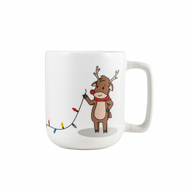REINDEER. Чашка з різдвяним принтом 330 мл білий - 94282-106- Фото №1