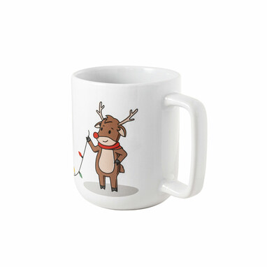 REINDEER. Чашка з різдвяним принтом 330 мл білий - 94282-106- Фото №4
