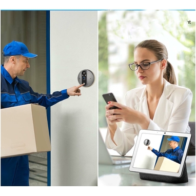 Розумна сторожова дверна камера з Wi-Fi Prixton DV50, колір чорний - 1PA21190- Фото №4