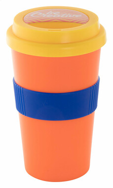 Термокружка індивідуальна-кришка CreaCup, колір жовтий - AP892006-02_B- Фото №3