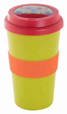 Термокружка индивидуальная -крышка CreaCup, цвет красный - AP892006-05_B- Фото №2