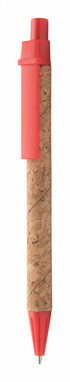 Ручка шариковая  Subber из пробки, цвет красный - AP809605-05- Фото №1