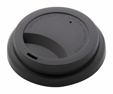 Термокружка индивидуальная CreaCup Mini, с крышкой, цвет черный - AP892007-10_B- Фото №1