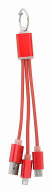 Кабель зарядный USB Scolt, цвет красный - AP721102-05- Фото №1