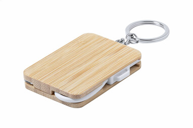 Брелок для ключів USB зарядний кабель Rusell, колір білий - AP722043-01- Фото №4