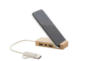 USB хаб Mobaru, цвет натуральный - AP864016- Фото №4