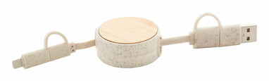 USB-кабель для зарядного пристрою Komugo, колір натуральний - AP864018- Фото №1