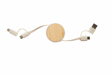 USB-кабель для зарядного пристрою Komugo, колір натуральний - AP864018- Фото №4