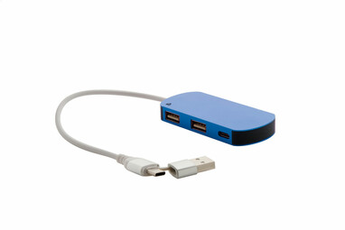 USB хаб Raluhub, цвет синий - AP864022-06- Фото №4