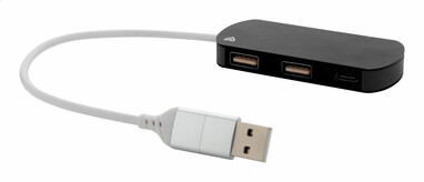 USB хаб Raluhub, цвет черный - AP864022-10- Фото №1