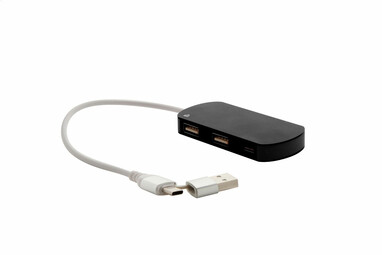 USB хаб Raluhub, цвет черный - AP864022-10- Фото №2