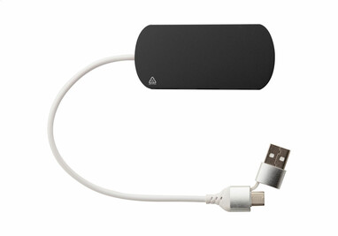 USB хаб Raluhub, цвет черный - AP864022-10- Фото №3