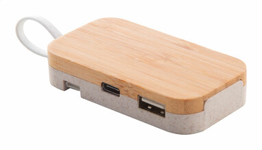 USB-хаб Holbaru, цвет натуральный - AP864034- Фото №2