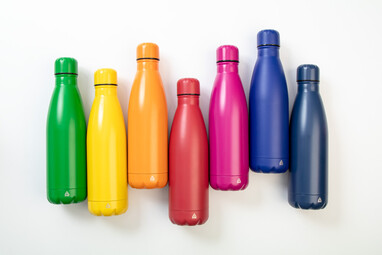 Бутылка из переработанной нержавеющей стали Refill, цвет розовый - AP808117-25- Фото №5