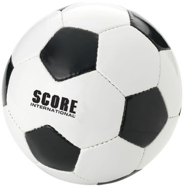 Футбольний м'яч з 30-ти панелей, колір білий, суцільний чорний - 10005200- Фото №2