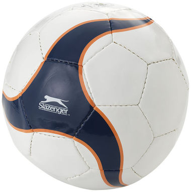 Футбольный мяч из 32-х панелей, цвет белый, темно-синий - 10010000- Фото №1