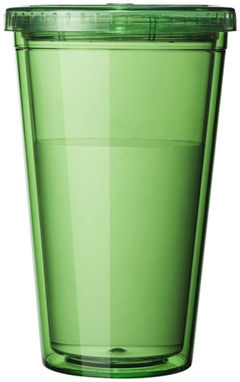 Стакан с соломинкой Cyclone, цвет зеленый прозрачный - 10023403- Фото №4