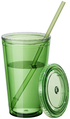 Стакан с соломинкой Cyclone, цвет зеленый прозрачный - 10023403- Фото №5