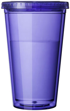 Стакан с соломинкой Cyclone, цвет пурпурный - 10023407- Фото №4