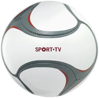 Футбольний м'яч з 6-ти панелей, колір білий, сірий - 10026500- Фото №2