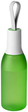 Бутылка Flow, цвет матовый зеленый, белый - 10030701- Фото №1