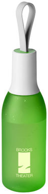 Бутылка Flow, цвет матовый зеленый, белый - 10030701- Фото №2