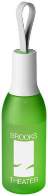 Бутылка Flow, цвет матовый зеленый, белый - 10030701- Фото №3