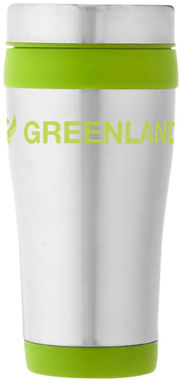 Термостакан Elwood, колір срібний, зелений лайм - 10031003- Фото №4