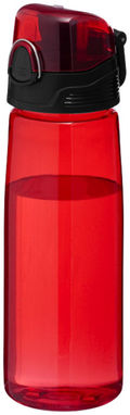 Спортивна пляшка Capri, колір червоний прозорий - 10031302- Фото №1