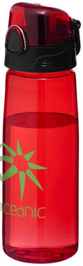 Спортивная бутылка Capri, цвет красный прозрачный - 10031302- Фото №3