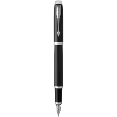 Ручка пір'яна Parker IM, колір суцільний чорний, хром - 10702200- Фото №4
