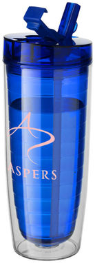 Термопляшка Sipper, колір синій прозорий - 10033401- Фото №2