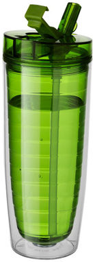 Термопляшка Sipper, колір зелений прозорий - 10033402- Фото №1