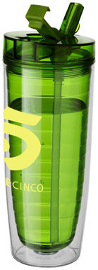Термопляшка Sipper, колір зелений прозорий - 10033402- Фото №2