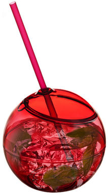 Куля з соломинкою Fiesta, колір червоний - 10034001- Фото №5