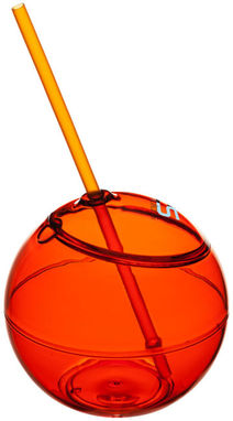 Куля з соломинкою Fiesta, колір оранжевий - 10034003- Фото №2