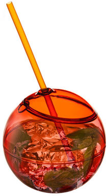 Куля з соломинкою Fiesta, колір оранжевий - 10034003- Фото №5