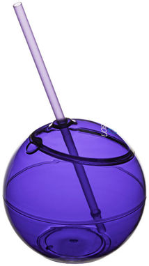 Шар с соломинкой Fiesta, цвет пурпурный - 10034005- Фото №2