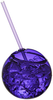 Шар с соломинкой Fiesta, цвет пурпурный - 10034005- Фото №4