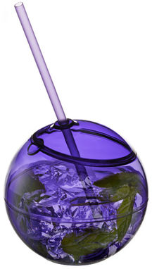Куля з соломинкою Fiesta, колір пурпурний - 10034005- Фото №5