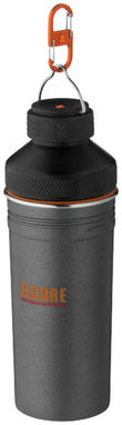 Пляшка непроливна Rambler, колір сірий, суцільний чорний - 10034800- Фото №2