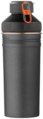 Пляшка непроливна Rambler, колір сірий, суцільний чорний - 10034800- Фото №5