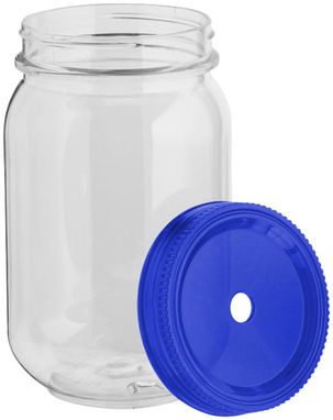 Стакан у вигляді банки Binx, колір прозорий, синій - 10036001- Фото №7