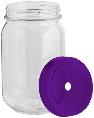 Стакан у вигляді банки Binx, колір пурпурний - 10036005- Фото №7