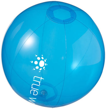 Прозорий пляжний м'яч Ibiza, колір синій прозорий - 10037000- Фото №2
