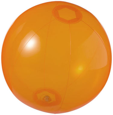 Прозорий пляжний м'яч Ibiza, колір помаранчевий прозорий - 10037003- Фото №1