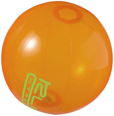 Прозорий пляжний м'яч Ibiza, колір помаранчевий прозорий - 10037003- Фото №2