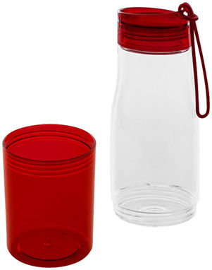 Бутылка Hide-Away, цвет прозрачный, красный - 10038402- Фото №6