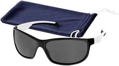 Солнцезащитные очки Fresno, цвет сплошной черный, белый - 10039801- Фото №3